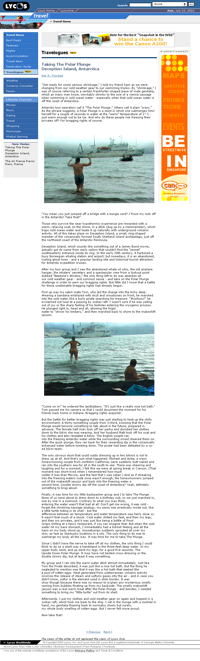 Lycos Travelogues (backup)